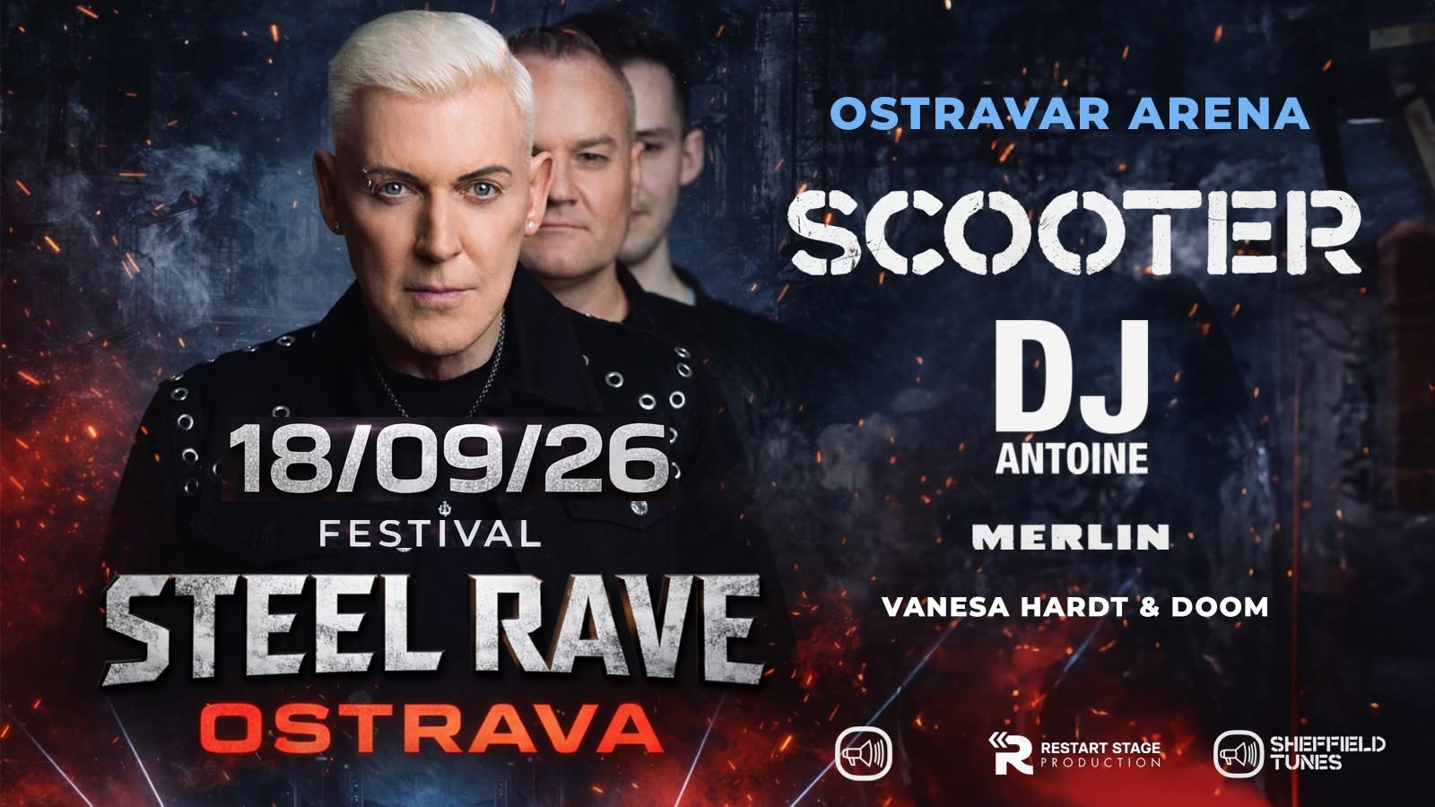 Steel Rave Ostrava Festival — Scooter, DJ Antoine, Merlin